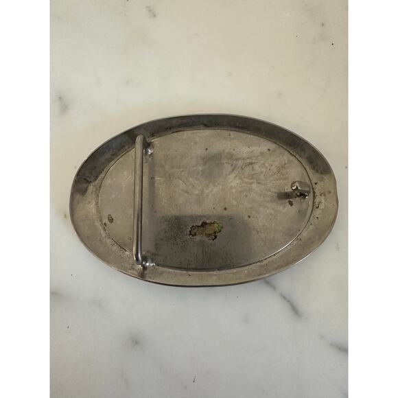 Copper and silver belt buckle - Picture 2 of 3